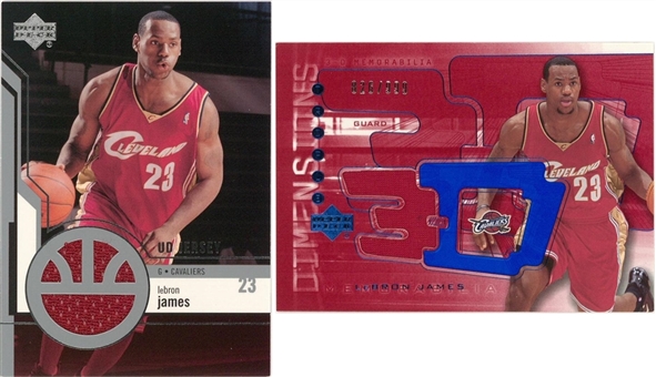 2003-04 Upper Deck LeBron James Rookie Cards Pair (2 Different)